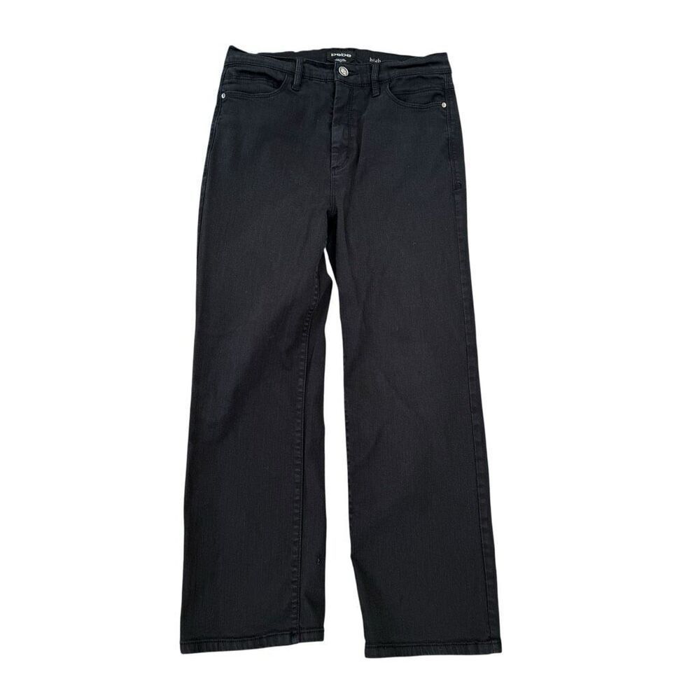 Bebe high rise black straight leg cropped jeans size 29
